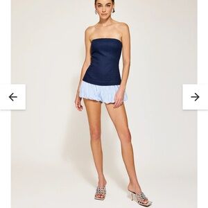 Revolve brand Line &Dot Navy Strapless Romper